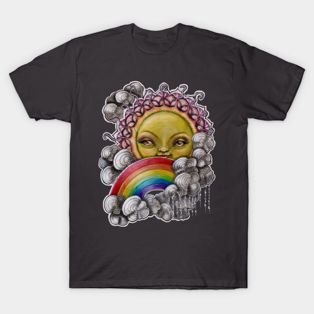 You can't have a rainbow without a little rain T-Shirt by selandrian